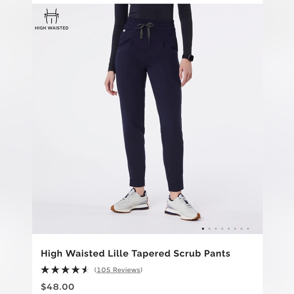 Figs high waisted Lille scrub pants XL regular length. Navy blue